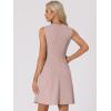 imageAllegra K Womens Work Dress Round Neck Solid Color Sleeveless ALine Casual Office DressesDusty Pink