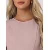 imageAllegra K Womens Work Dress Round Neck Solid Color Sleeveless ALine Casual Office DressesDusty Pink