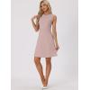 imageAllegra K Womens Work Dress Round Neck Solid Color Sleeveless ALine Casual Office DressesDusty Pink
