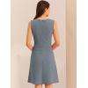imageAllegra K Womens Work Dress Round Neck Solid Color Sleeveless ALine Casual Office DressesGrey