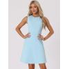 imageAllegra K Womens Work Dress Round Neck Solid Color Sleeveless ALine Casual Office DressesLight Blue