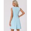 imageAllegra K Womens Work Dress Round Neck Solid Color Sleeveless ALine Casual Office DressesLight Blue