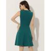 imageAllegra K Womens Work Dress Round Neck Solid Color Sleeveless ALine Casual Office DressesPeacock Green
