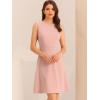 imageAllegra K Womens Work Dress Round Neck Solid Color Sleeveless ALine Casual Office DressesPink