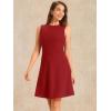 imageAllegra K Womens Work Dress Round Neck Solid Color Sleeveless ALine Casual Office DressesRed