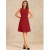 imageAllegra K Womens Work Dress Round Neck Solid Color Sleeveless ALine Casual Office DressesRed