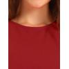 imageAllegra K Womens Work Dress Round Neck Solid Color Sleeveless ALine Casual Office DressesRed