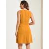 imageAllegra K Womens Work Dress Round Neck Solid Color Sleeveless ALine Casual Office DressesYellow