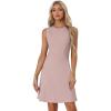 imageAllegra K Womens Work Dress Round Neck Solid Color Sleeveless ALine Casual Office DressesDusty Pink