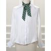 imageAllegra K 50s Skinny Silky Scarf Polka Dots Waistband Long Narrow Neckscarf Bag Handle AccessoryArmy Green Medium Dot