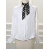 imageAllegra K 50s Skinny Silky Scarf Polka Dots Waistband Long Narrow Neckscarf Bag Handle AccessoryBlack