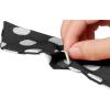 imageAllegra K 50s Skinny Silky Scarf Polka Dots Waistband Long Narrow Neckscarf Bag Handle AccessoryBlack Big Dot