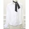 imageAllegra K 50s Skinny Silky Scarf Polka Dots Waistband Long Narrow Neckscarf Bag Handle AccessoryBlack Small Dot
