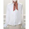 imageAllegra K 50s Skinny Silky Scarf Polka Dots Waistband Long Narrow Neckscarf Bag Handle AccessoryCaramel Medium Dot