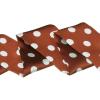 imageAllegra K 50s Skinny Silky Scarf Polka Dots Waistband Long Narrow Neckscarf Bag Handle AccessoryCaramel Medium Dot