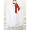 imageAllegra K 50s Skinny Silky Scarf Polka Dots Waistband Long Narrow Neckscarf Bag Handle AccessoryCaramel Small Dot