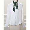 imageAllegra K 50s Skinny Silky Scarf Polka Dots Waistband Long Narrow Neckscarf Bag Handle AccessoryGreen Medium Dot