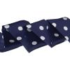 imageAllegra K 50s Skinny Silky Scarf Polka Dots Waistband Long Narrow Neckscarf Bag Handle AccessoryNavy Blue