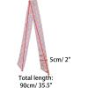 imageAllegra K 50s Skinny Silky Scarf Polka Dots Waistband Long Narrow Neckscarf Bag Handle AccessoryPink Medium Dot