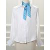imageAllegra K 50s Skinny Silky Scarf Polka Dots Waistband Long Narrow Neckscarf Bag Handle AccessorySky Blue Medium Dot