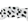 imageAllegra K 50s Skinny Silky Scarf Polka Dots Waistband Long Narrow Neckscarf Bag Handle AccessoryWhite Big Dot