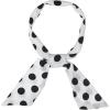 imageAllegra K 50s Skinny Silky Scarf Polka Dots Waistband Long Narrow Neckscarf Bag Handle AccessoryWhite Big Dot