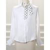 imageAllegra K 50s Skinny Silky Scarf Polka Dots Waistband Long Narrow Neckscarf Bag Handle AccessoryWhite Medium Dot