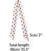 imageAllegra K 50s Skinny Silky Scarf Polka Dots Waistband Long Narrow Neckscarf Bag Handle AccessoryWhite Medium Dot