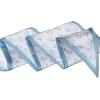 imageAllegra K Ladies Fashion Skinny Scarves Hair Band Ribbon Bag Accessory NeckerchiefBlue Leaf