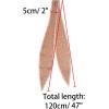 imageAllegra K Ladies Fashion Skinny Scarves Hair Band Ribbon Bag Accessory NeckerchiefBrown Leaf