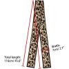imageAllegra K Leopard Ribbon Long Narrow Skinny Scarf for Women Hairband Waistband Belt Bag Handle AccessoryBeige