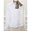 imageAllegra K Leopard Ribbon Long Narrow Skinny Scarf for Women Hairband Waistband Belt Bag Handle AccessoryBeige