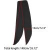imageAllegra K Women Plain Solid Color Pure Skinny Scarf Scarves Long Neckerchief Hair BandBlack