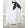 imageAllegra K Women Plain Solid Color Pure Skinny Scarf Scarves Long Neckerchief Hair BandBlack