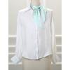 imageAllegra K Women Plain Solid Color Pure Skinny Scarf Scarves Long Neckerchief Hair BandMint