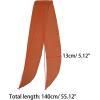 imageAllegra K Women Plain Solid Color Pure Skinny Scarf Scarves Long Neckerchief Hair BandOrange