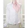 imageAllegra K Women Plain Solid Color Pure Skinny Scarf Scarves Long Neckerchief Hair BandPink