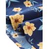 imageAllegra K Womens Knee Length Skirt Floral Elastic Waist Flowy Tiered ALine Ruffle SkirtDark Blue
