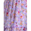 imageAllegra K Womens Knee Length Skirt Floral Elastic Waist Flowy Tiered ALine Ruffle SkirtLight Purple