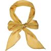 imageAllegra K Women Plain Solid Color Pure Skinny Scarf Scarves Long Neckerchief Hair BandYellow
