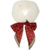 imageAllegra K Womens Love Heart Flower Ribbon Thicken Faux Fur Collar Scarf Neck Scarves Winter WarmerRed