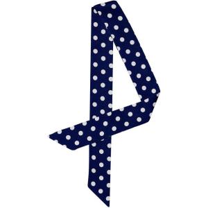 imageAllegra K 50s Skinny Silky Scarf Polka Dots Waistband Long Narrow Neckscarf Bag Handle AccessoryNavy Blue Medium Dot