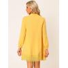 imageAllegra K Boho Dress for Womens Lace Button Front Mini Shirt Dress