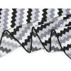 imageAllegra K Women Geometric Stripe Printed Triangle Head Wrap Neck Scarves NeckerchiefGray