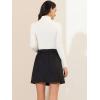 imageAllegra K Womens Zipper Front Skirt High Waist ALine Faux Suede Mini SkirtBlack