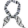imageAllegra K Women Geometric Stripe Printed Triangle Head Wrap Neck Scarves NeckerchiefGray