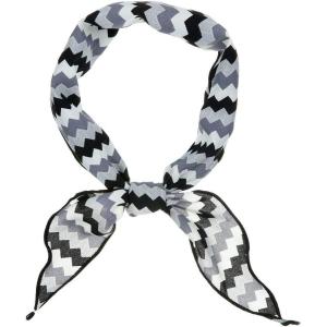imageAllegra K Women Geometric Stripe Printed Triangle Head Wrap Neck Scarves NeckerchiefGray