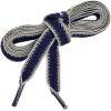 imageAllegra K 2 Pairs Flat Shoelaces Canvas Contrast Color Replacement Shoe Strings for Sneakers AthleticBlue White
