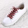 imageAllegra K 2 Pairs Flat Shoelaces Canvas Contrast Color Replacement Shoe Strings for Sneakers AthleticRed White