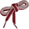 imageAllegra K 2 Pairs Flat Shoelaces Canvas Contrast Color Replacement Shoe Strings for Sneakers AthleticRed White